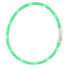 Halsbånd med LED grøn 20-60 cm - Petzone
